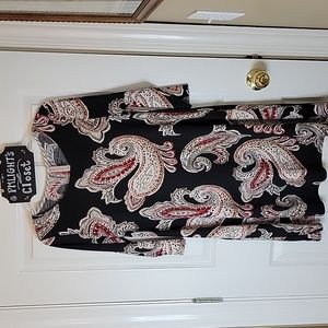 Discount Divas Boutique Dress Black Tan Gold Red Small